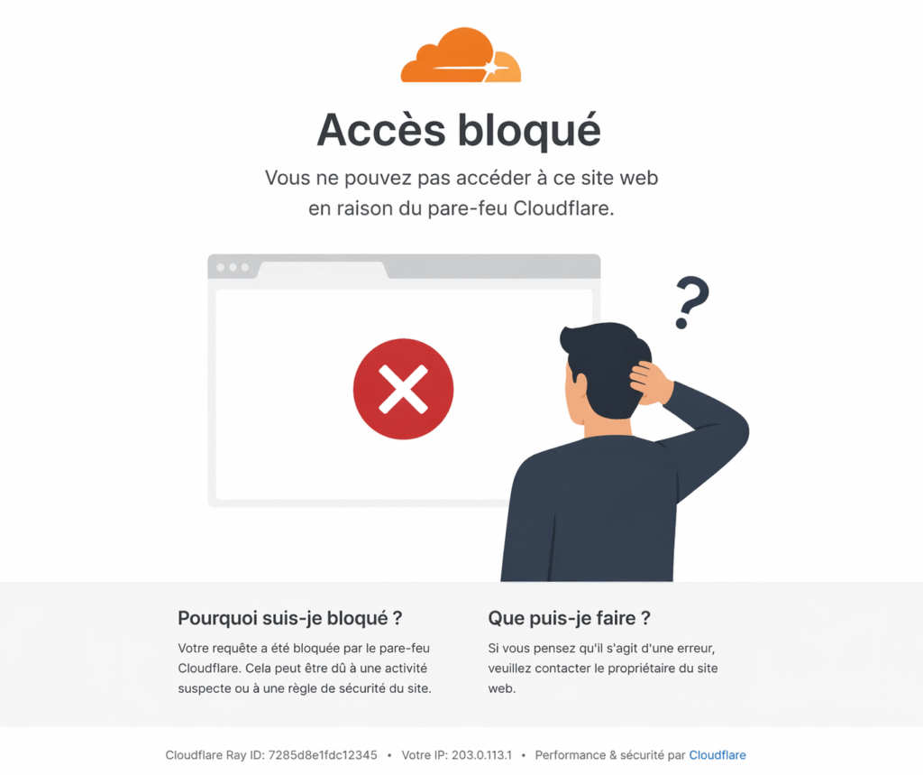 bloqué par le pare-feu Cloudflare