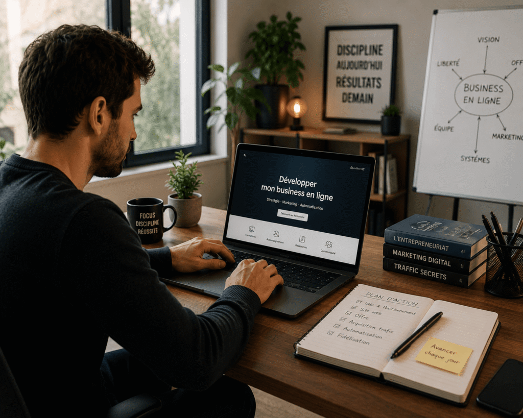 Entrepreneur sur internet